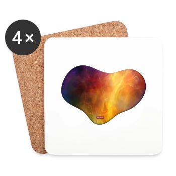 Spectrum of Emotion – Vibrant Abstract Art - Coasters (set of 4) - white - Front