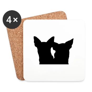 Bono Bella Merch Black - Untersetzer (4er-Set) - Weiß - Vorne