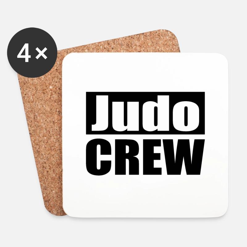 Judo-Mannschaft - Untersetzer (4er-Set) - Weiß