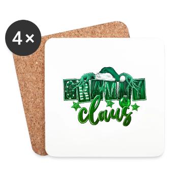 christmas santa 2024 2025 movie holiday family xms - Coasters (set of 4) - white - Front
