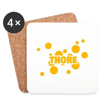 Cadeau pour Thore - Dessous de verre (lot de 4) - blanc - Devant