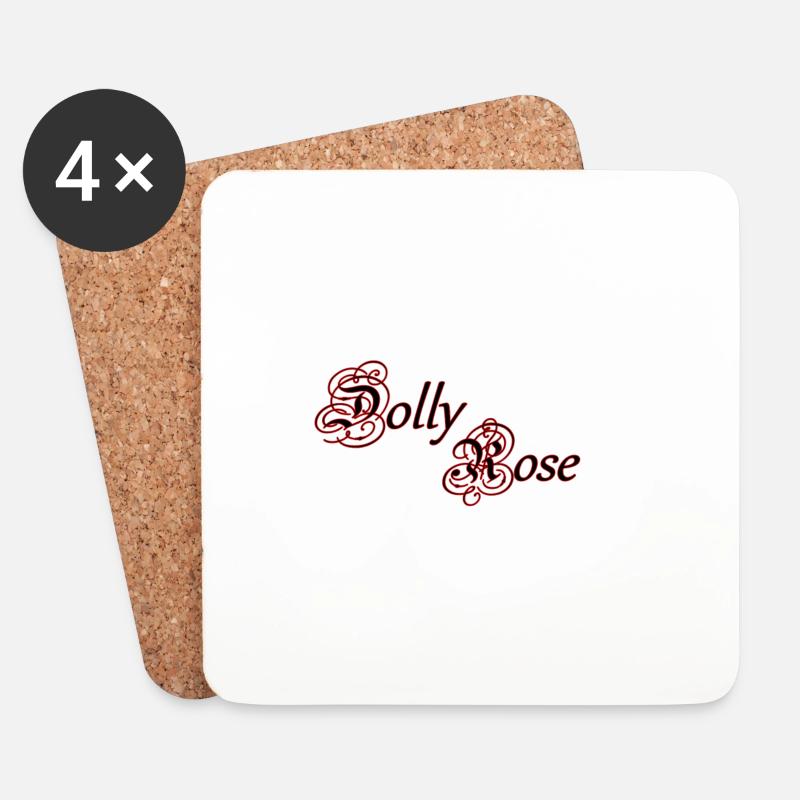 Dolly Rose - Untersetzer (4er-Set) - Weiß