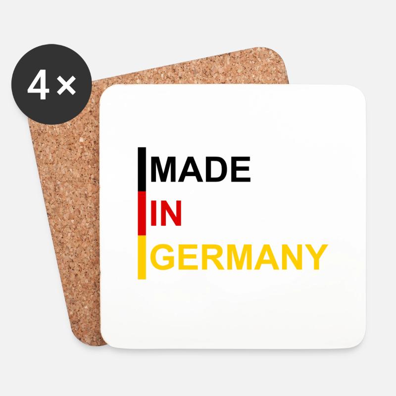 Made in Germany - Untersetzer (4er-Set) - Weiß