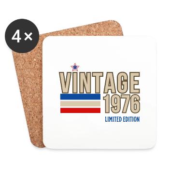 Vintage 1976 limited edition - Dessous de verre (lot de 4) - blanc - Devant