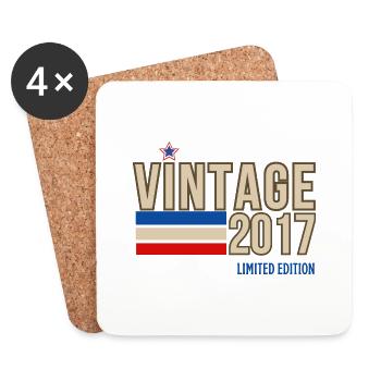 Vintage 2017 limited edition - Coasters (set of 4) - white - Front