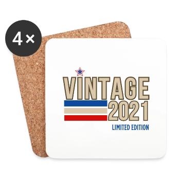 Vintage 2021 limited edition - Dessous de verre (lot de 4) - blanc - Devant