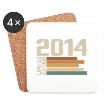 2014 Vintage - Retro 2014 Birthday Gift 2014 - Coasters (set of 4) - white - Front