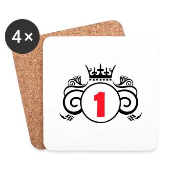 wappen 1 - Untersetzer (4er-Set) - Weiß - Vorne