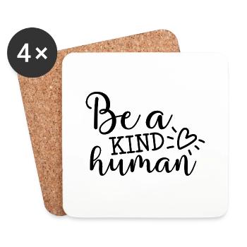 Be kind - Coasters (set of 4) - white - Front