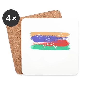 Labuan Bajo, Indonesia - Coasters (set of 4) - white - Front