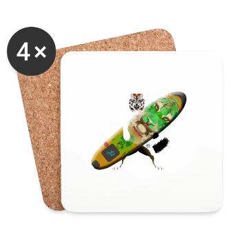 Kitesurf 7 - Dessous de verre (lot de 4) - blanc - Devant