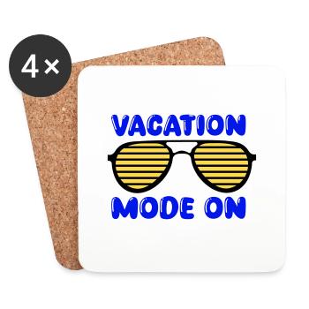 Lunettes de soleil vacances - Dessous de verre (lot de 4) - blanc - Devant