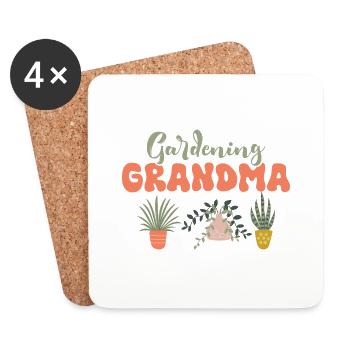 Gardening Grandma Garden Botanical - Untersetzer (4er-Set) - Weiß - Vorne