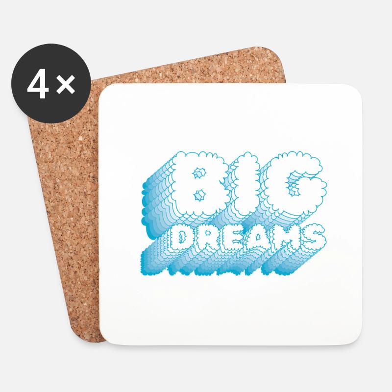 BIG DREAMS - Untersetzer (4er-Set) - Weiß