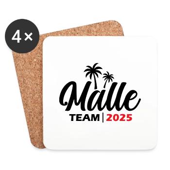 Malle 2025 Team Mallorca - Untersetzer (4er-Set) - Weiß - Vorne