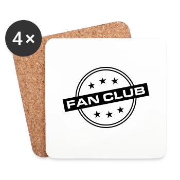 Fan Club - Dessous de verre (lot de 4) - blanc - Devant