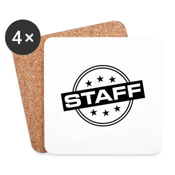Staff - Untersetzer (4er-Set) - Weiß - Vorne