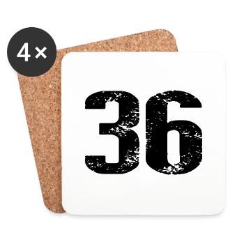 36 Number Leotard - Coasters (set of 4) - white - Front