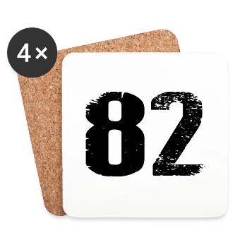 82 Number Leotard - Coasters (set of 4) - white - Front