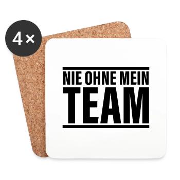 team nie - Untersetzer (4er-Set) - Weiß - Vorne