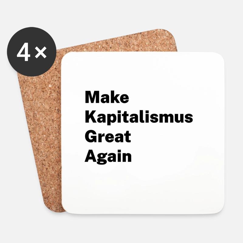 Make Kapitalism Great Again - Untersetzer (4er-Set) - Weiß