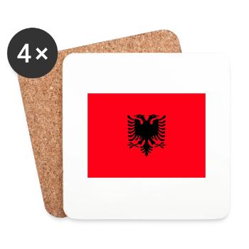 Albanien - Untersetzer (4er-Set) - Weiß - Vorne