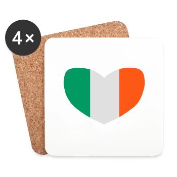 Love Ireland - Coasters (set of 4) - white - Front