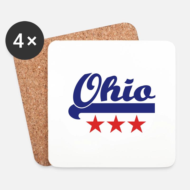 ohio - Untersetzer (4er-Set) - Weiß