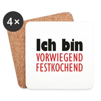 festkochend - Coasters (set of 4) - white - Front