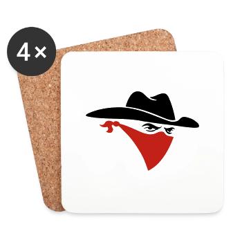 Cowboy - Untersetzer (4er-Set) - Weiß - Vorne