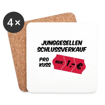Bachelor Sale - Coasters (set of 4) - white - Front