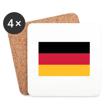 fahne_ger - Coasters (set of 4) - white - Front