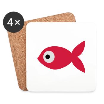 Goldfish - Coasters (set of 4) - white - Front