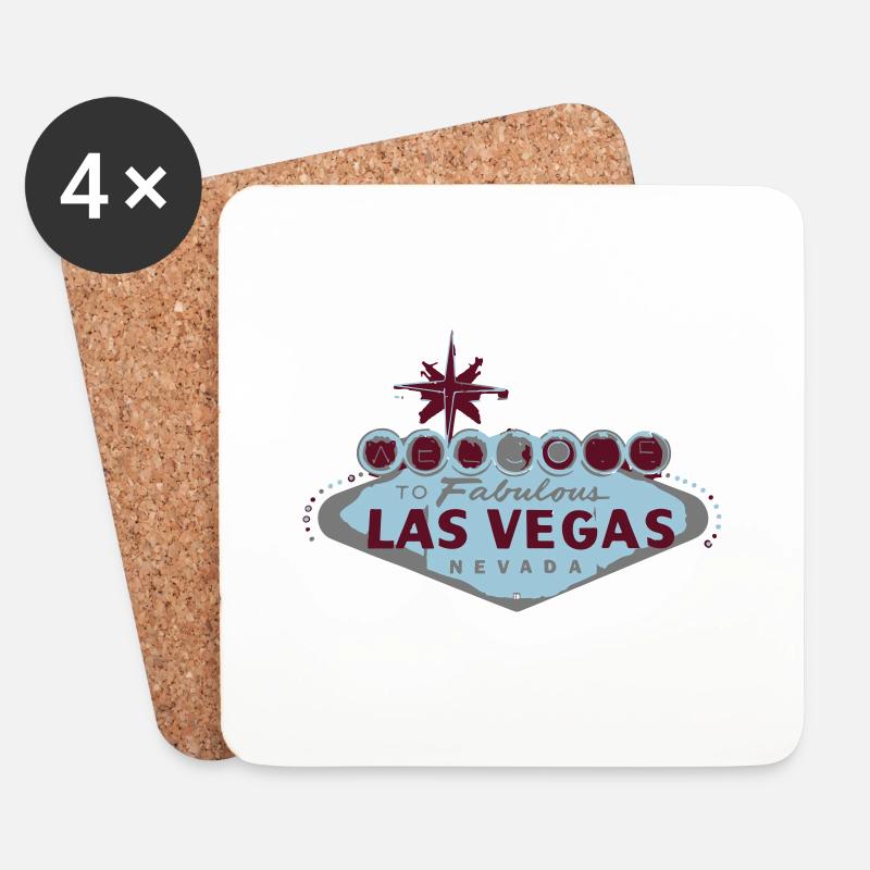 las vegas - Untersetzer (4er-Set) - Weiß