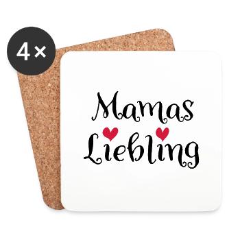 Mamas Liebling - Untersetzer (4er-Set) - Weiß - Vorne