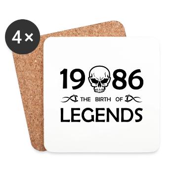 Legends 1986 - Untersetzer (4er-Set) - Weiß - Vorne