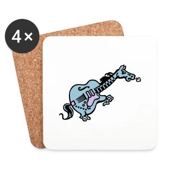 spreadmusic2015_gitarre_o - Untersetzer (4er-Set) - Weiß - Vorne
