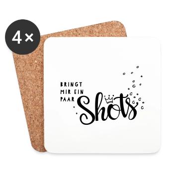 bringt mir ein paar shots - Untersetzer (4er-Set) - Weiß - Vorne