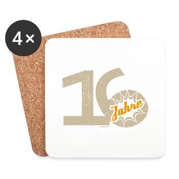 16 Geburtstag - Untersetzer (4er-Set) - Weiß - Vorne