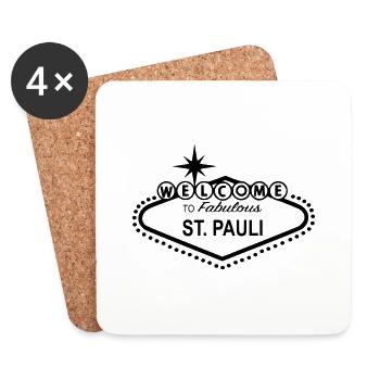 Welcome to St-Pauli - Untersetzer (4er-Set) - Weiß - Vorne