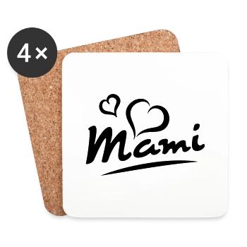 Mami - Untersetzer (4er-Set) - Weiß - Vorne