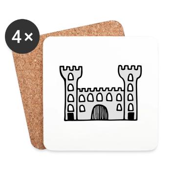 castle - Untersetzer (4er-Set) - Weiß - Vorne