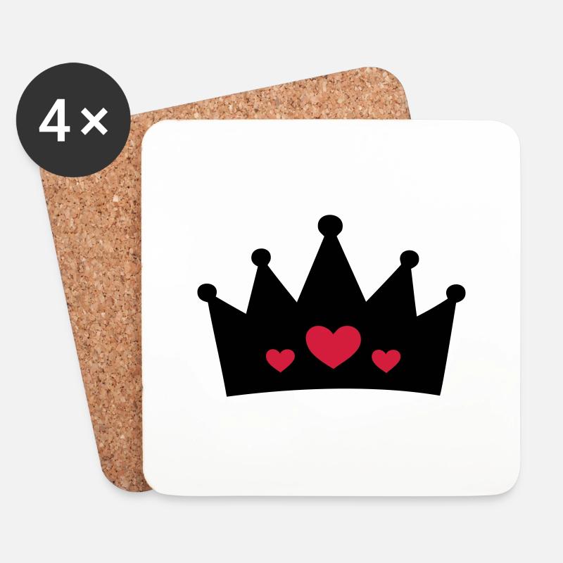 Krone (crown) 05.3 - Untersetzer (4er-Set) - Weiß