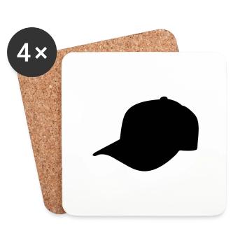 casquette - Dessous de verre (lot de 4) - blanc - Devant