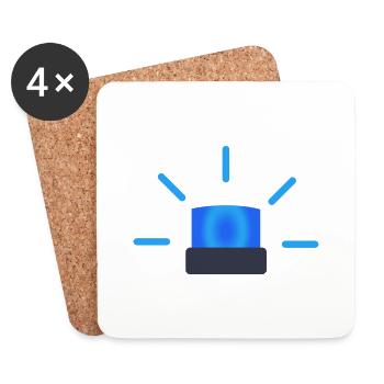 blue light - Coasters (set of 4) - white - Front