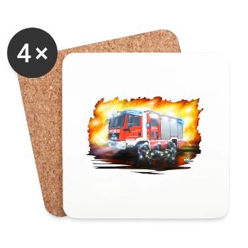TLFA ohne Schrift - Untersetzer (4er-Set) - Weiß - Vorne