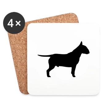 Hund - Untersetzer (4er-Set) - Weiß - Vorne