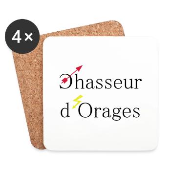 chasseur d'orages - Dessous de verre (lot de 4) - blanc - Devant