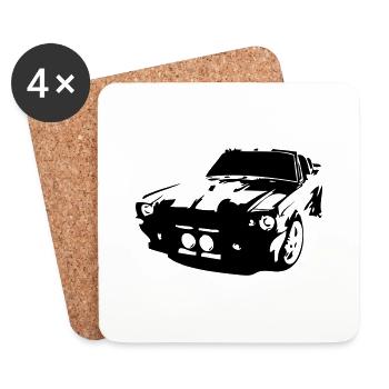 voiture_sport - Untersetzer (4er-Set) - Weiß - Vorne