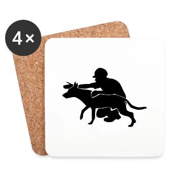 Rettungshund_cb2 - Dessous de verre (lot de 4) - blanc - Devant